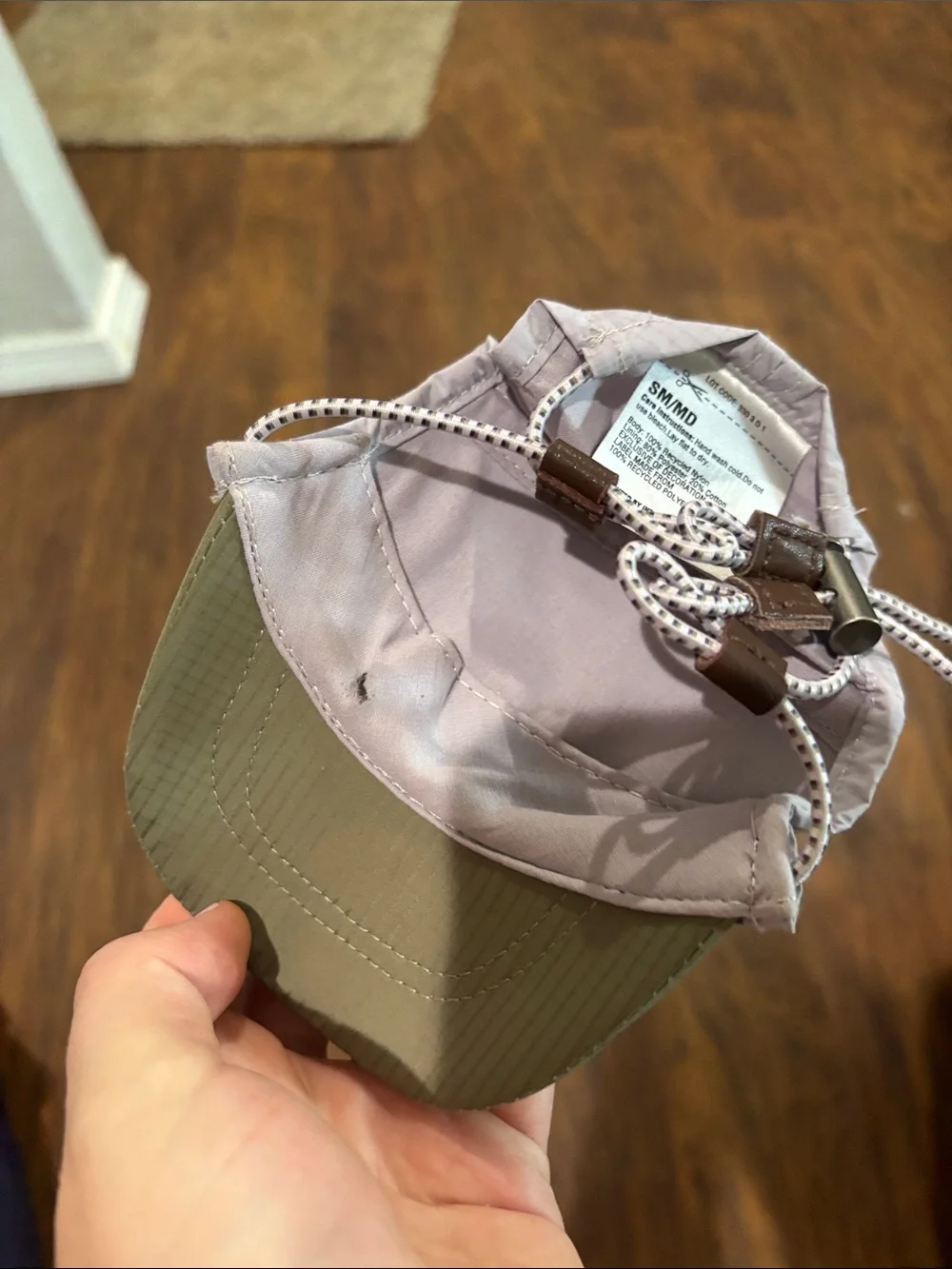 Dog Lavender and Olive Trucker Hat with Leather Patch